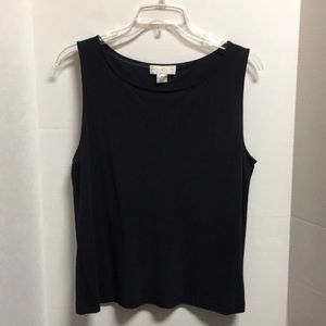 DonCaster navy shear tank top